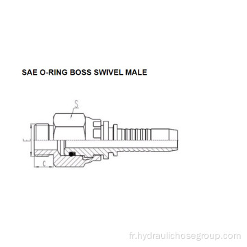 Joint torique américain SAE Swivel Male 16011SW